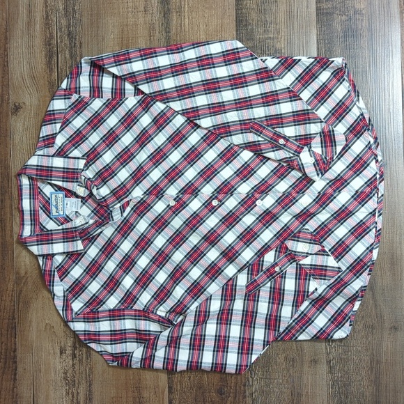 Vintage Pendleton Originals Plaid Flannel Shirt Size Medium in Red/White/Black - Picture 1 of 6